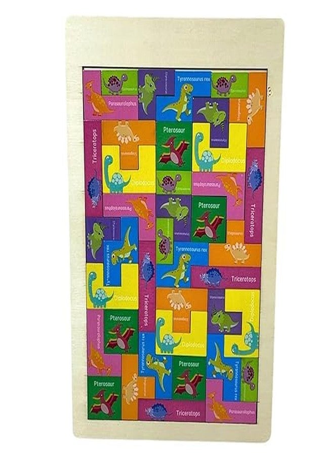 NEKSTY Wooden Peg Puzzle Toy Set | Animal and Fruit Theme| Educational Learning Toys for Toddlers and Kids | Montessori Activity Puzzle with Knobs | BPA-Free, Safe for Kids | Combo of 2 - Image 3
